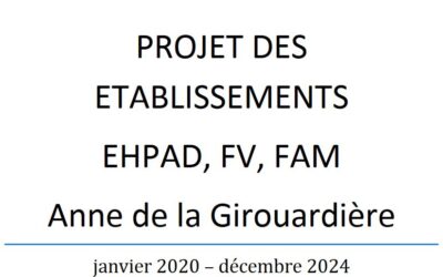 PROJET DES ETABLISSEMENTS EHPAD FV FAM